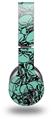 WraptorSkinz Skin Decal Wrap compatible with Original Beats Wireless Headphones Scattered Skulls Seafoam Green Skin Only (HEADPHONES NOT INCLUDED)