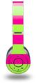 WraptorSkinz Skin Decal Wrap compatible with Original Beats Wireless Headphones Kearas Psycho Stripes Neon Green and Hot Pink Skin Only (HEADPHONES NOT INCLUDED)