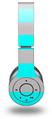 WraptorSkinz Skin Decal Wrap compatible with Original Beats Wireless Headphones Kearas Psycho Stripes Neon Teal and Gray Skin Only (HEADPHONES NOT INCLUDED)