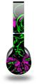 WraptorSkinz Skin Decal Wrap compatible with Original Beats Wireless Headphones Twisted Garden Green and Hot Pink Skin Only (HEADPHONES NOT INCLUDED)
