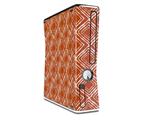 Wavey Burnt Orange Decal Style Skin for XBOX 360 Slim Vertical