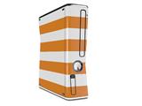Kearas Psycho Stripes Orange and White Decal Style Skin for XBOX 360 Slim Vertical