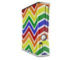 Zig Zag Rainbow Decal Style Skin for XBOX 360 Slim Vertical