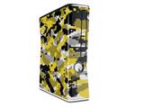 WraptorCamo Digital Camo Yellow Decal Style Skin for XBOX 360 Slim Vertical