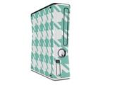 Houndstooth Seafoam Green Decal Style Skin for XBOX 360 Slim Vertical