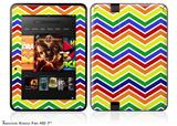 Zig Zag Rainbow Decal Style Skin fits 2012 Amazon Kindle Fire HD 7 inch