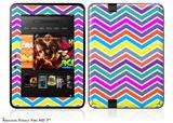 Zig Zag Colors 04 Decal Style Skin fits 2012 Amazon Kindle Fire HD 7 inch