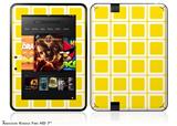 Squared Yellow Decal Style Skin fits 2012 Amazon Kindle Fire HD 7 inch