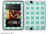 Squared Seafoam Green Decal Style Skin fits 2012 Amazon Kindle Fire HD 7 inch