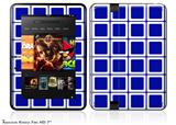 Squared Royal Blue Decal Style Skin fits 2012 Amazon Kindle Fire HD 7 inch