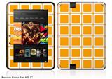 Squared Orange Decal Style Skin fits 2012 Amazon Kindle Fire HD 7 inch