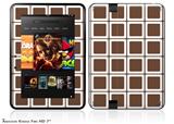 Squared Chocolate Brown Decal Style Skin fits 2012 Amazon Kindle Fire HD 7 inch