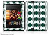 Boxed Hunter Green Decal Style Skin fits 2012 Amazon Kindle Fire HD 7 inch