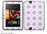 Boxed Lavender Decal Style Skin fits 2012 Amazon Kindle Fire HD 7 inch