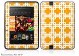 Boxed Orange Decal Style Skin fits 2012 Amazon Kindle Fire HD 7 inch