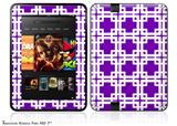 Boxed Purple Decal Style Skin fits 2012 Amazon Kindle Fire HD 7 inch