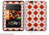 Boxed Red Dark Decal Style Skin fits 2012 Amazon Kindle Fire HD 7 inch