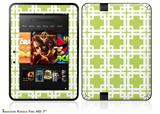 Boxed Sage Green Decal Style Skin fits 2012 Amazon Kindle Fire HD 7 inch