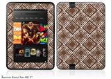 Wavey Chocolate Brown Decal Style Skin fits 2012 Amazon Kindle Fire HD 7 inch