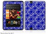 Wavey Royal Blue Decal Style Skin fits 2012 Amazon Kindle Fire HD 7 inch