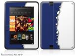 Ripped Colors Blue White Decal Style Skin fits 2012 Amazon Kindle Fire HD 7 inch