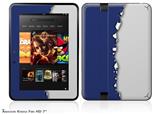 Ripped Colors Blue Gray Decal Style Skin fits 2012 Amazon Kindle Fire HD 7 inch