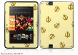 Anchors Away Yellow Sunshine Decal Style Skin fits 2012 Amazon Kindle Fire HD 7 inch