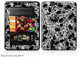 Scattered Skulls Black Decal Style Skin fits 2012 Amazon Kindle Fire HD 7 inch