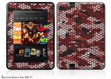 HEX Mesh Camo 01 Red Decal Style Skin fits 2012 Amazon Kindle Fire HD 7 inch