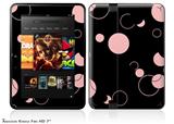 Lots of Dots Pink on Black Decal Style Skin fits 2012 Amazon Kindle Fire HD 7 inch