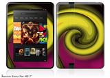 Alecias Swirl 01 Yellow Decal Style Skin fits 2012 Amazon Kindle Fire HD 7 inch