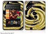 Alecias Swirl 02 Yellow Decal Style Skin fits 2012 Amazon Kindle Fire HD 7 inch