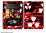 Radioactive Red Decal Style Skin fits 2012 Amazon Kindle Fire HD 7 inch