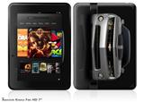 2010 Chevy Camaro Silver - Black Stripes on Black Decal Style Skin fits 2012 Amazon Kindle Fire HD 7 inch
