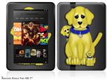 Puppy Dogs on Black Decal Style Skin fits 2012 Amazon Kindle Fire HD 7 inch