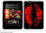 Big Kiss Red Lips on Black Decal Style Skin fits 2012 Amazon Kindle Fire HD 7 inch