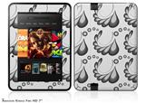 Petals Gray Decal Style Skin fits 2012 Amazon Kindle Fire HD 7 inch