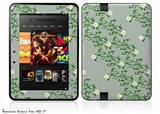 Victorian Design Green Decal Style Skin fits 2012 Amazon Kindle Fire HD 7 inch