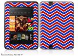 Zig Zag Red White and Blue Decal Style Skin fits 2012 Amazon Kindle Fire HD 7 inch