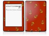 Anchors Away Red Dark - Decal Style Skin fits Amazon Kindle Paperwhite (Original)