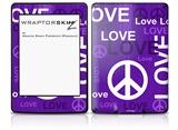Love and Peace Purple - Decal Style Skin fits Amazon Kindle Paperwhite (Original)