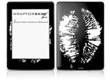 Big Kiss White Lips on Black - Decal Style Skin fits Amazon Kindle Paperwhite (Original)
