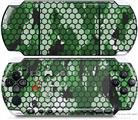 Sony PSP 3000 Decal Style Skin - HEX Mesh Camo 01 Green