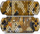 Sony PSP 3000 Decal Style Skin - HEX Mesh Camo 01 Orange