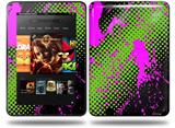 Halftone Splatter Hot Pink Green Decal Style Skin fits Amazon Kindle Fire HD 8.9 inch
