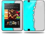 Ripped Colors Neon Teal Gray Decal Style Skin fits Amazon Kindle Fire HD 8.9 inch