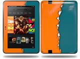 Ripped Colors Orange Seafoam Green Decal Style Skin fits Amazon Kindle Fire HD 8.9 inch