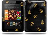 Anchors Away Black Decal Style Skin fits Amazon Kindle Fire HD 8.9 inch