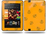 Anchors Away Orange Decal Style Skin fits Amazon Kindle Fire HD 8.9 inch