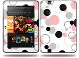 Lots of Dots Pink on White Decal Style Skin fits Amazon Kindle Fire HD 8.9 inch